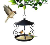 Mangiatoie Per Uccelli Da Esterno Porta Cibo in Metallo Impermeabile | Mangiatoie Appendiabili Da Esterno per Birdwatching Patio Giardino Cortile Balcone Portico Ponte Terrazza