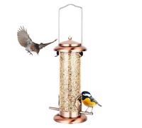 Mangiatoie Per Uccelli In Metallo Da Esterno - Dispositivo A Prova Di Scoiattoli Con Multiple Porte Di Accesso - Mangiatoia per Uccelli Resistente,Adatto A Animali Domestici Casa Cortile Giardino Pati