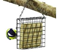 Mangiatoie per uccelli per esterni Cage Wire Mesh Suet Feeding Holder | Mangiatoia per uccelli da appendere per giardino, cortile, prato, patio, balcone, portico, terrazza, birdwatching Park