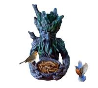 Mangiatoie per uccelli per esterni - Distributore di cibo scultoreo decorativo da giardino, stazione di alimentazione dei passeri, per spazi esterni, giardino, cortile, cortile e portico