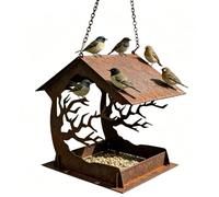 Mangiatoie per uccelli per esterni, impermeabile, vassoio di grande | Mangiatoia per uccelli da appendere per giardino, cortile, prato, patio, balcone, portico, terrazza, birdwatching Park