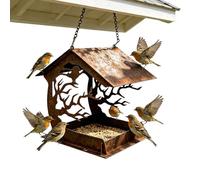 Mangiatoie per uccelli per supporto esterno antipioggia | Mangiatoia per uccelli da appendere per prato, cortile, giardino, patio, balcone, portico, terrazza, birdwatching Park