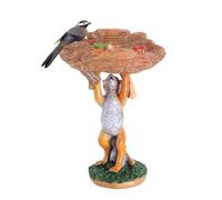 Mangiatoie per uccelli selvatici, mangiatoia per piccoli uccelli,Alimentatore del colibrì a forma di | Ornamento di decorazione da giardino per cortile in resina creativa arte per birdwatching