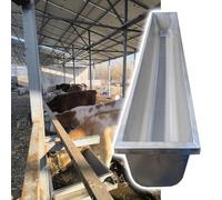 Mangiatoio Per Bestiame Mangiatoia per bestiame da 85 120 160 cm, facile da pulire, mangiatoia per animali in acciaio inossidabile per bovini/mucche/cavalli, mangiatoia(L 160cm(63") x W 60cm(23 3/5"))