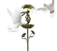 Mangiatoio per Uccelli da Giardino - Mangiatoia A Forma Di Coniglio A Energia Solare Con E Luce | Decorazione Da Giardino A Forma Di Mangiatoio | Per Pappagalli Passeri E Altri Per Prati E Aiuole