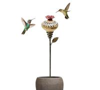 Mangiatore per Colibrì Alimentatore in Metallo Antigoccia per Aiuole | Stazione per Uccelli da Giardino per Amanti della Natura Giardinieri Balcone Cortile