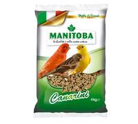 Mangime per CANARINI canarino miscuglio 6 semi scaglie di biscotto Manitoba 4KG