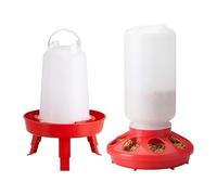Mangime per pollo, dispenser per acqua per pulcini, kit completo per pollame | Set automatico per polli e acqua | altezze regolabili senza rifiuti, stazione di alimentazione e bevitori per la legge