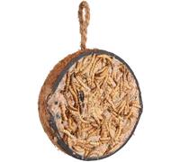 Mangime Uccelli Selvatici - qualità Premium - Noce di Cocco ripiena con Vermi della Farina - 200g