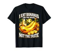 Mangio Banane per la Forma, Non Il Gusto Umorismo per Adulti Meme Maglietta