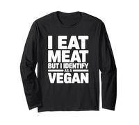 Mangio Carne ma Mi identifico Come Vegano Maglia a Manica