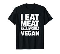Mangio Carne ma Mi identifico Come Vegano Maglietta