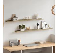Mangloder - 2 scaffali da parete sospesi, in MDF, 100 x 9 x 3 cm, sospesi, moderni, salvaspazio, per soggiorno, camera da letto, cucina, ufficio, con elevata portata e ripiano versatile