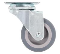 Mangloder 24 ruote girevoli da 50 mm grigie in TPR e telaio in zinco antiruggine per attrezzature di trasporto, logistica di magazzino, officina, industria, mobili, binari a rulli, merci di carichi