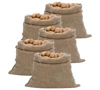 Mangloder - 5 sacchi di iuta, 100 x 110 cm, 100% iuta naturale, peso 220 g/m², ideali per casa e giardino, stoccaggio, decorazione, protezione delle piante e molteplici possibilità di utilizzo