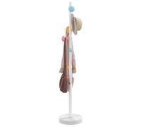 Mangloder - Appendiabiti bianco, 172 cm, in ferro verniciato a polvere, con 8 ganci, stabile, per corridoio, corridoio, camera da letto, ufficio, giacche, borse e sciarpe