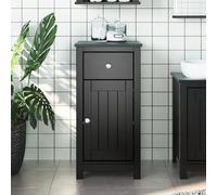 Mangloder - Armadietto da bagno Berg, in legno di pino massiccio, 40 x 34 x 80 cm, con cassetto e porta, per mobili da bagno, salvaspazio e resistente all'acqua