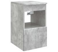 Mangloder - Armadietto da bagno in legno grigio cemento, 30 x 41 x 50 cm, con anta e vano portaoggetti, moderno armadietto da bagno per lavandino, cosmetici, asciugamani e utensili da bagno