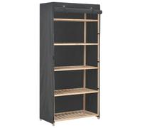 Mangloder Armadio grigio 79 x 40 x 170 cm in tessuto con telaio in legno, 4 ripiani, asta appendiabiti e spazio per camera da letto, corridoio, cameretta dei bambini e spogliatoio