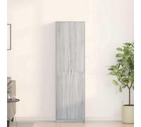 Mangloder - Armadio grigio Sonoma in legno, 55 x 25 x 189 cm, con 5 ripiani e 2 ante, salvaspazio per camera da letto, corridoio e spogliatoio, organizza i vestiti e lo spazio
