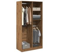Mangloder Armadio in rovere Artisan, 100 x 50 x 200 cm, con 4 scomparti, appendiabiti e molto spazio per camera da letto, corridoio, spogliatoio, salvaspazio e ordinato