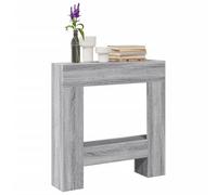 Mangloder - Bordo per camino grigio sonoma, 81 x 18 x 82 cm, accessorio per camino elettrico, camino decorativo con ripiano, effetto cestello di legno, soggiorno, interni ed esterni, portata 40 kg