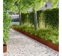 Mangloder - Bordo per prato, 30 pezzi, 100 x 25 cm, in acciaio inossidabile, resistente alle intemperie, per aiuole di fiori, ortaggi, terrazze, sentieri, aiuole rialzate, delimitazione del giardino