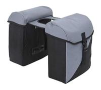 Mangloder Borsa per Bicicletta Grigio Nero 31.5x15.5x40cm in Poliestere Impermeabile per Trekking Bicicletta Citybike MTB E-Bike con Ampio Spazio di Conservazione Cappuccio Protettivo Design