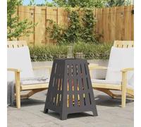Mangloder Braciere Nero in Acciaio 50x50x70cm Verniciato a Polvere Portatile per Giardino Terrazzo Balcone Esterno Calore e Fiamma per Serate Soziali