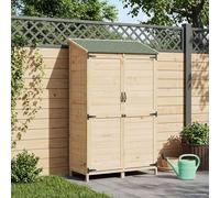 Mangloder - Capanno da giardino in legno massello di abete rosso, 106,5 x 56 x 176 cm, resistente alle intemperie, con serratura, per attrezzi, tosaerba, bicicletta, bidone della spazzatura, ordine