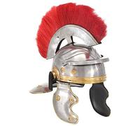 Mangloder - Casco da soldato romano, replica antica per feste cosplay a tema storico, in acciaio, color argento, robusto e dettagliato, ideale per teatro, rienactment e oggetti da collezione