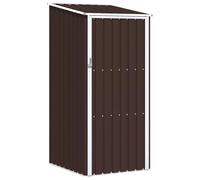 Mangloder - Casetta porta attrezzi marrone in acciaio zincato 87 x 98 x 159 cm, capanno per riporre attrezzi, tosaerba, bicicletta, terrazza e balcone