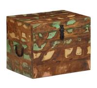 Mangloder - Cassapanca in legno massiccio anticato, con coperchio, stile antico, per soggiorno, camera da letto, cameretta dei bambini, 39 x 28 x 31 cm, per organizzare e riporre oggetti