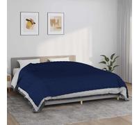 Mangloder - Coperta ponderata blu, 220 x 260 cm, 11 kg, in cotone con perle di vetro, traspirante, distribuzione uniforme del peso, per piumino, zone da letto e soggiorno