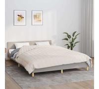 Mangloder - Coperta ponderata color crema chiaro, 200 x 225 cm, 13 kg, in cotone, trapuntatura 10 x 10 cm, passanti interni per copripiumino, per letto, divano, camera da letto e soggiorno