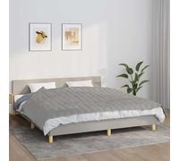 Mangloder - Coperta ponderata grigia, 155 x 220 cm, 7 kg, tessuto in cotone, traspirante, morbida imbottitura con perline di vetro, passanti interni per copripiumino, per camera da letto e soggiorno