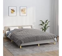 Mangloder - Coperta ponderata grigia, 200 x 220 cm, 9 kg, tessuto in microfibra spazzolata, trapunta con perline di vetro, passanti interni, per letto, divano, camera da letto, soggiorno, calda