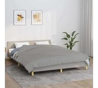 Mangloder Coperta ponderata grigia, 220 x 235 cm, 11 kg, in cotone, trapunta con perline di vetro, passanti interni per copripiumino, coperta per letto, divano e camera da letto, morbida e traspirante
