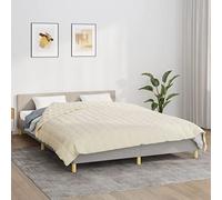 Mangloder - Coperta ponderata in tessuto, trapunta ponderata con perline di vetro, traspirante, per camera da letto, divano, divano, 220 x 230 cm, 11 kg, colore: crema chiaro