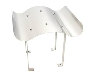 Mangloder - Copertura per camino in acciaio inox, 40 x 40 x 36 cm, resistente alle intemperie, con accessori di montaggio, resistente alla corrosione, protezione da vento e pioggia sul camino