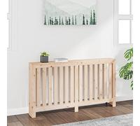 Mangloder - Copertura per termosifoni in legno di pino massiccio, 153 x 19 x 84 cm, con lamelle, ripiano d'appoggio, accessori per termosifone, valvole, termostato, chiave di sfiato e montaggio