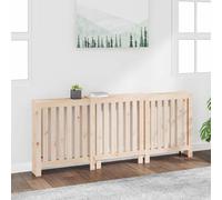 Mangloder - Copertura per termosifoni in legno di pino massiccio, 210 x 21 x 85 cm, con lamelle, ripiano per libri e decorazioni, adatto per termosifoni in bagno e soggiorno