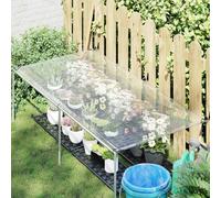 Mangloder Copertura trasparente per piante in polietilene, 2,5 x 1,5 m, rettangolare, con occhielli in alluminio, corda in nylon, angoli in plastica, per giardino, serra, aiuola rialzata e copertura