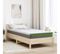 Mangloder - Coprimaterasso bianco e verde, 90 x 200 cm, tessuto jacquard con schiuma PU, rinfrescante, traspirante, per camera da letto comfort e notti tranquille