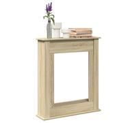 Mangloder - Cornice per caminetto in rovere Sonoma, 75 x 20 x 87,5 cm, accessorio per camino a LED, console decorativa per camino, portata 30 kg, soggiorno interno