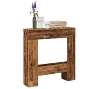 Mangloder - Cornice per camino effetto legno anticato, 81 x 18 x 82 cm, per camino elettrico, fiamme a LED, soggiorno, mensola facile da pulire, decorazione e montaggio a parete sicuro