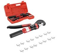 Mangloder Crimpatrice idraulica in acciaio 50kN Crimpatrice esagonale per 4-70mm² con 8 set di adattatori e valigetta per cavi, fili, auto, elettronica, sanitari, officina e riparazione