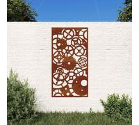 Mangloder - Decorazione da parete da giardino in acciaio Corten, 105 x 55 cm, design a ingranaggi, decorazione arrugginita per recinzione, terrazza, soggiorno, corridoio e ufficio, in stile moderno