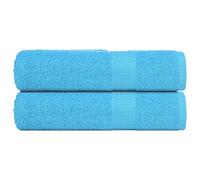 Mangloder FROGN Asciugamani 2 pezzi, turchese, 50 x 100 cm, 360 g/m², in 100% cotone, assorbenti e ad asciugatura rapida, per bagno, spa, benessere e viaggi
