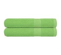 Mangloder FROGN - Asciugamani da sauna, 2 pezzi, verde mela, 80 x 200 cm, 360 g/m², in 100% cotone, assorbenti e ad asciugatura rapida, con passante per sauna, spa, wellness, viaggi e fitness